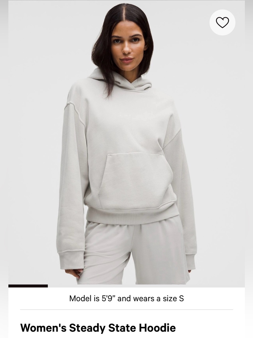 lululemon athletica Steady State Oversized Hoodie in Light Gray